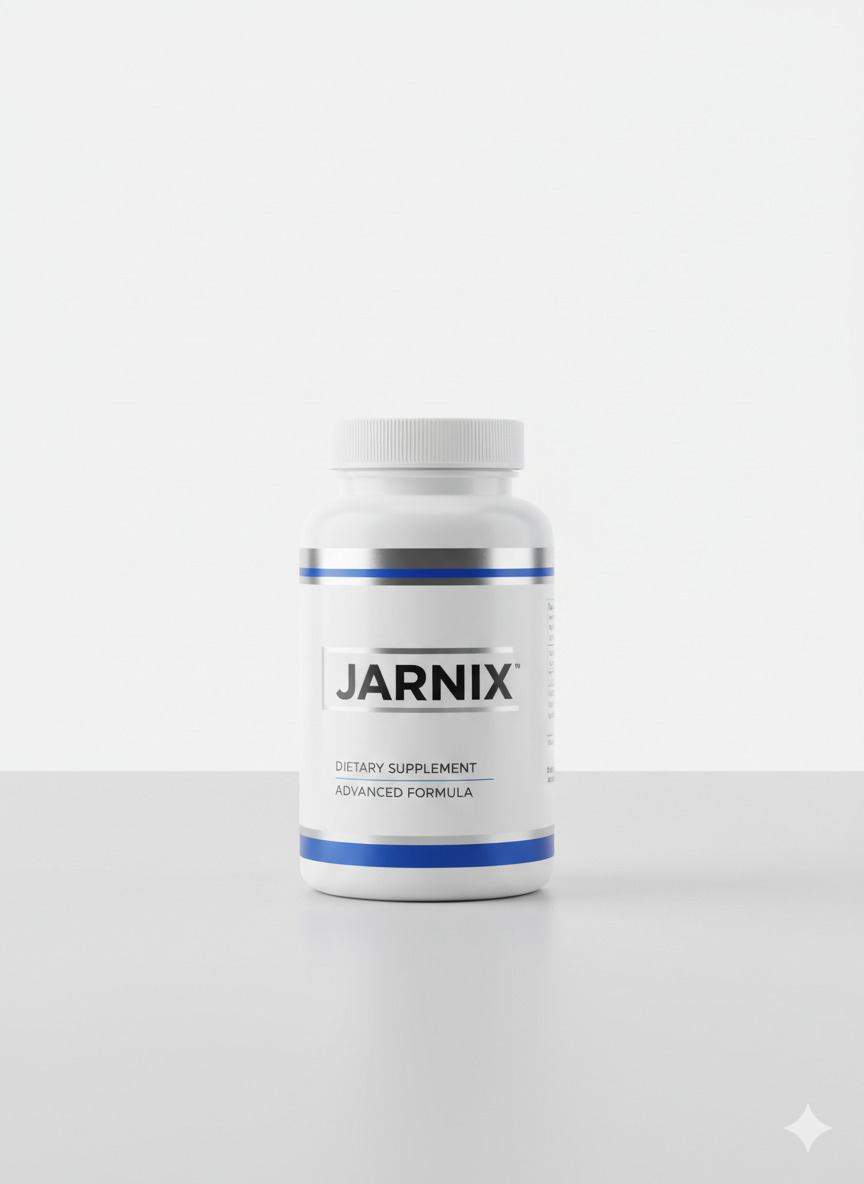 Jarnix supplement bottle on a neutral surface